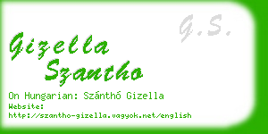 gizella szantho business card